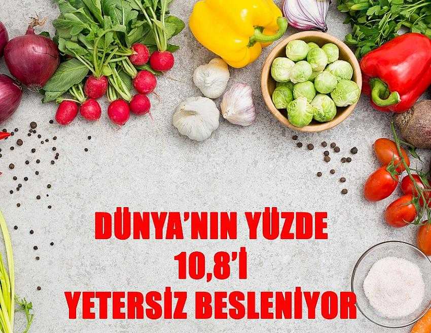 DÜNYA’NIN YÜZDE 10,8’İ YETERSİZ BESLENİYOR