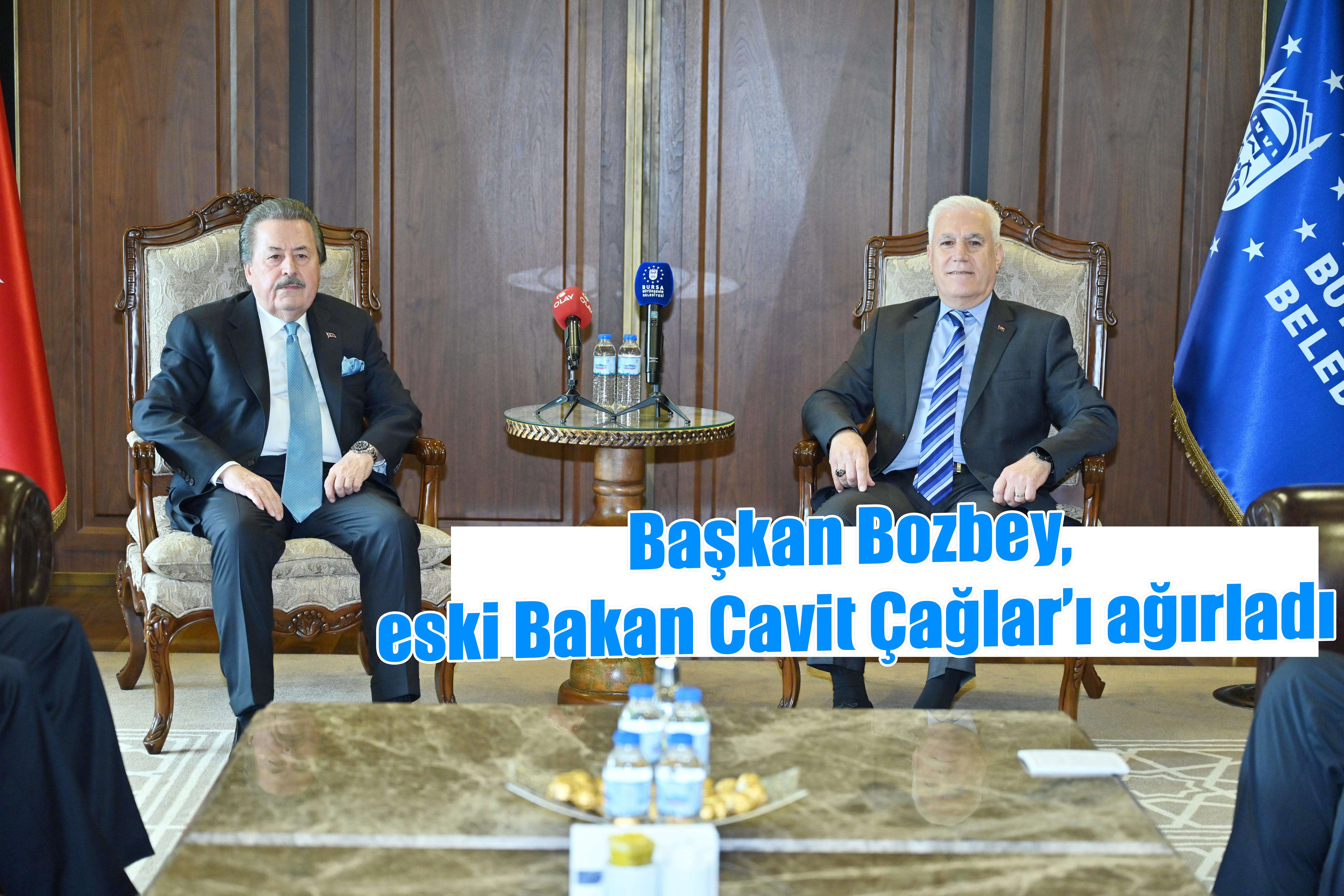 Başkan Bozbey, eski Bakan Cavit Çağlar’ı ağırladı