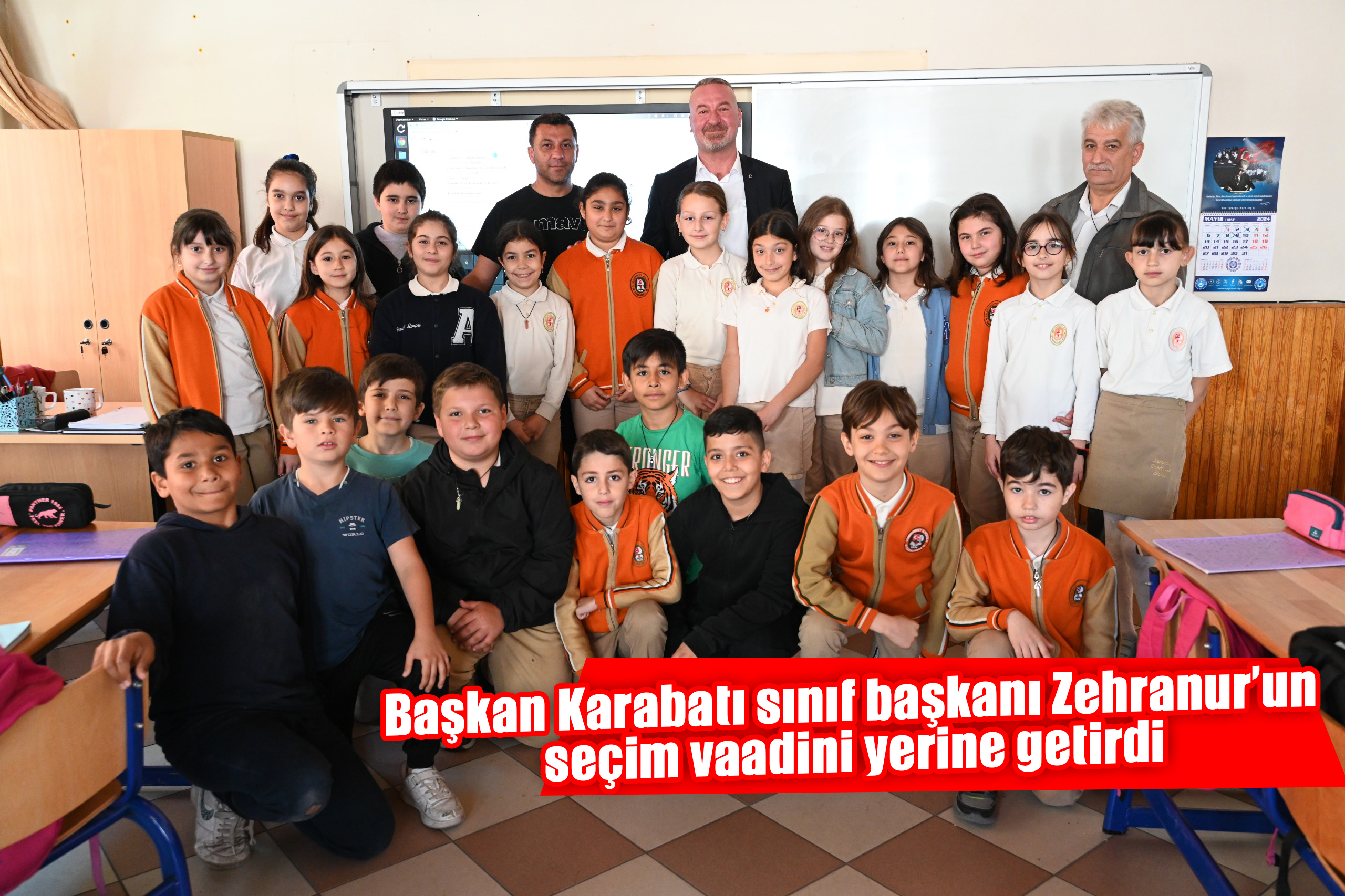 Başkan Karabatı sınıf başkanı Zehranur’un  seçim vaadini yerine getirdi