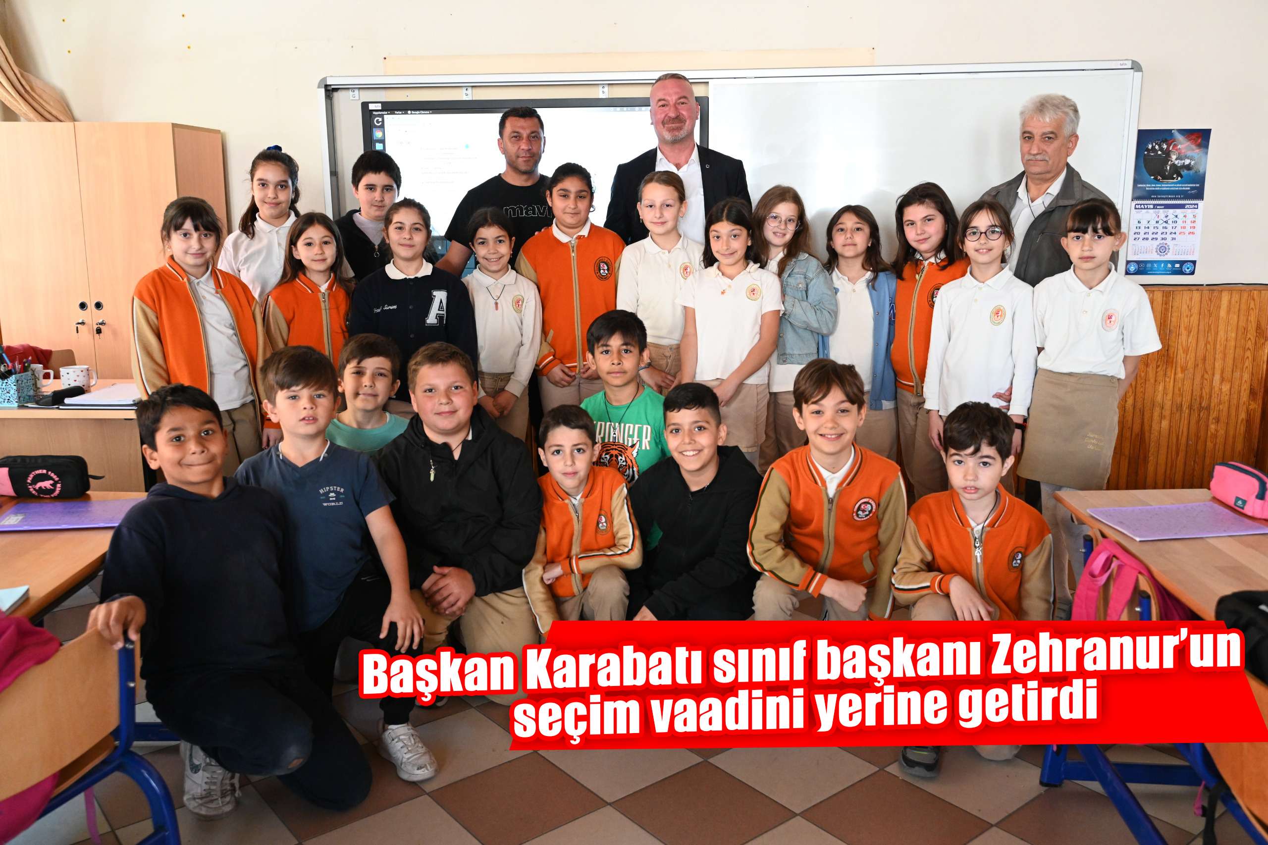 Başkan Karabatı sınıf başkanı Zehranur’un  seçim vaadini yerine getirdi