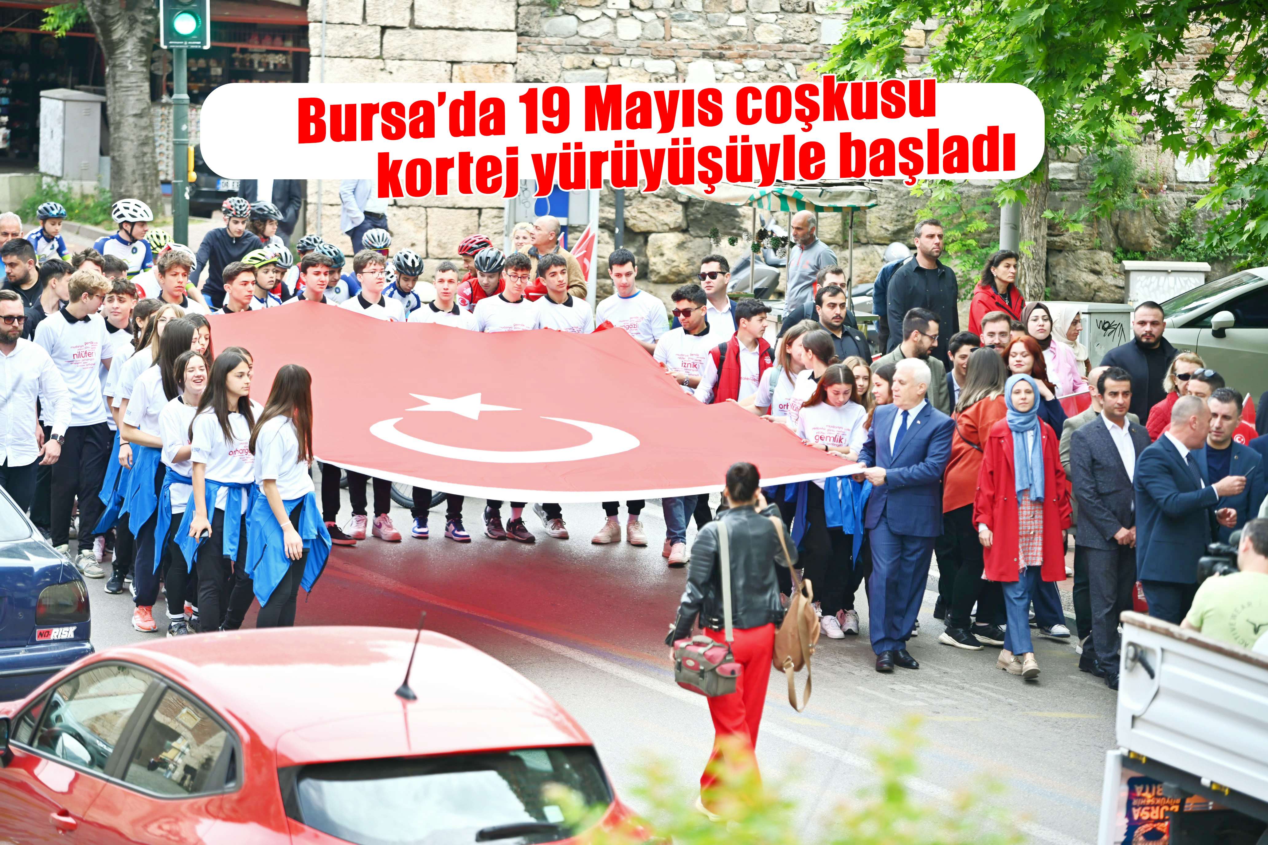 Bursa’da 19 Mayıs coşkusu kortej yürüyüşüyle başladı