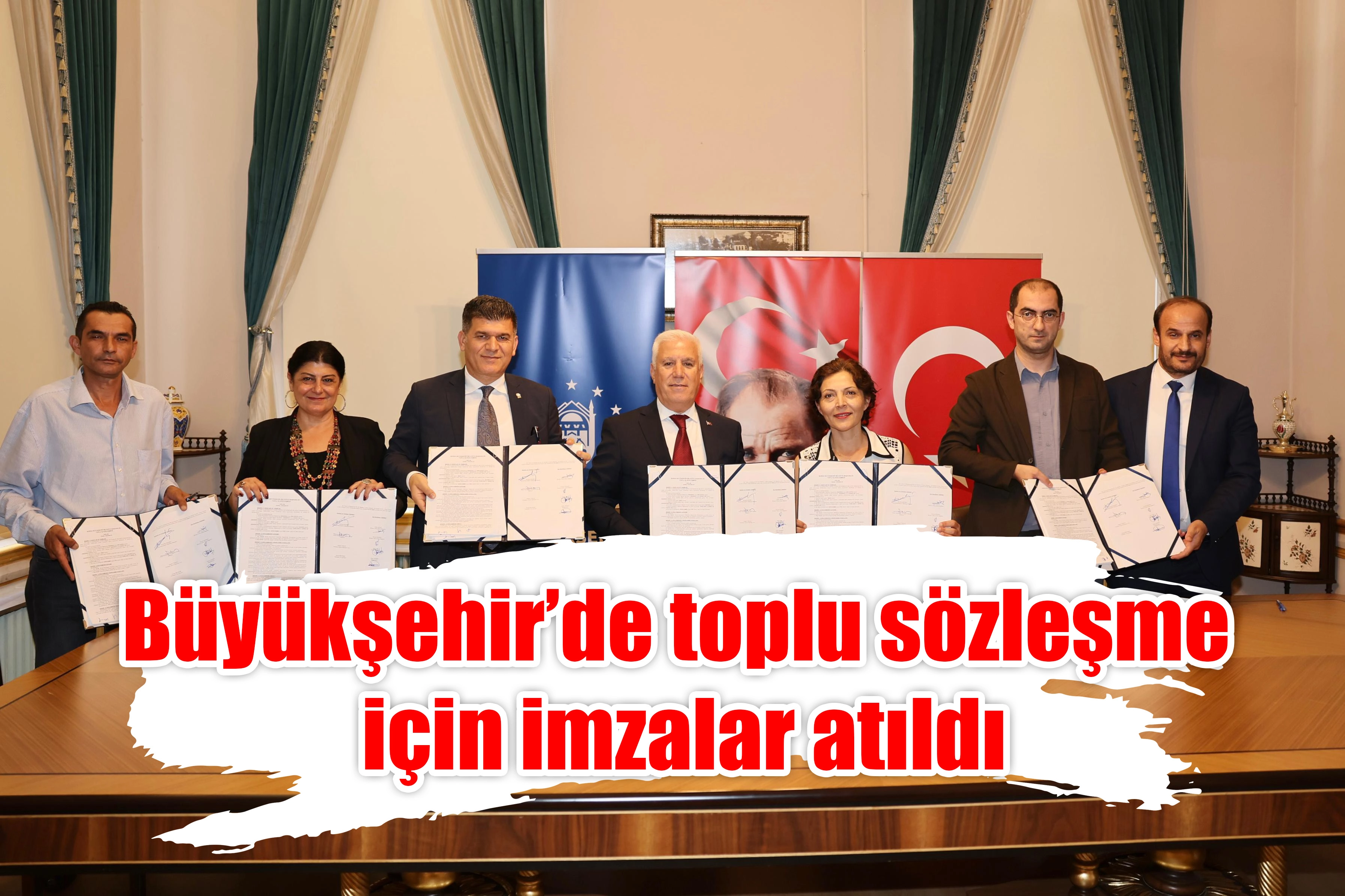 Büyükşehir’de toplu sözleşme için imzalar atıldı