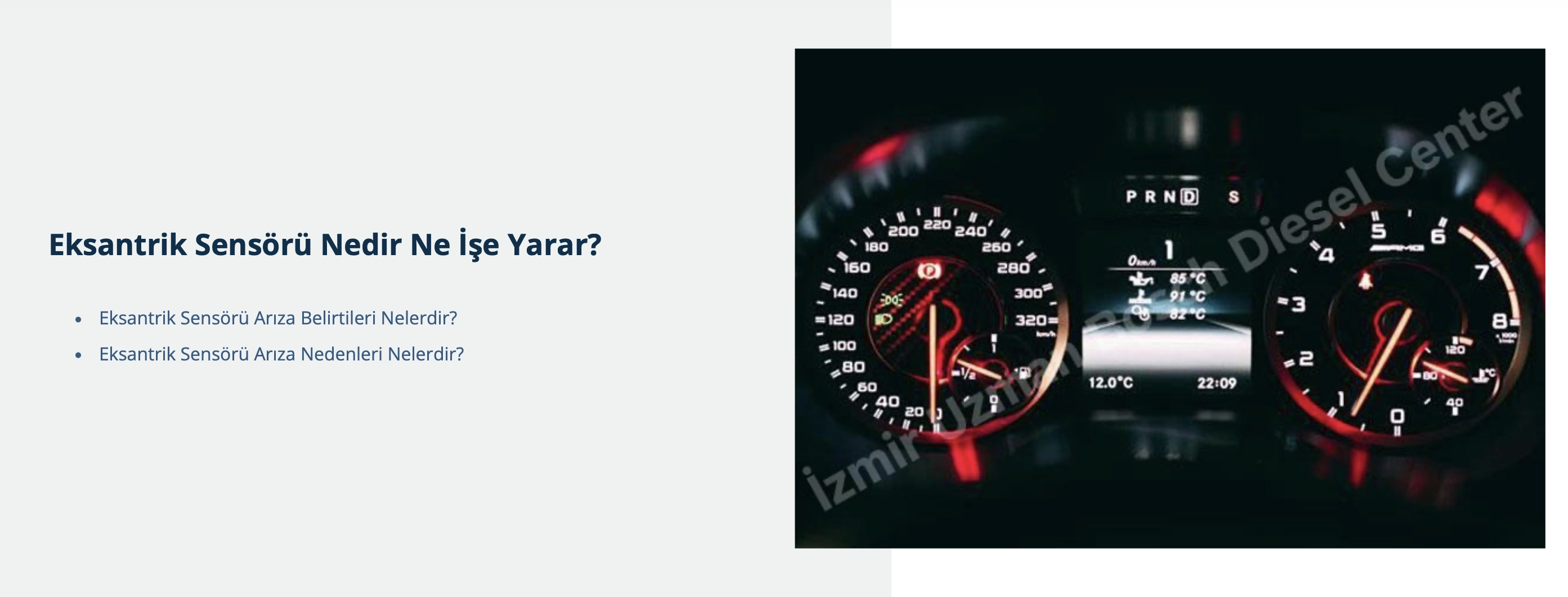 Eksantrik Sensörü Arızası Nasıl Anlaşılır?