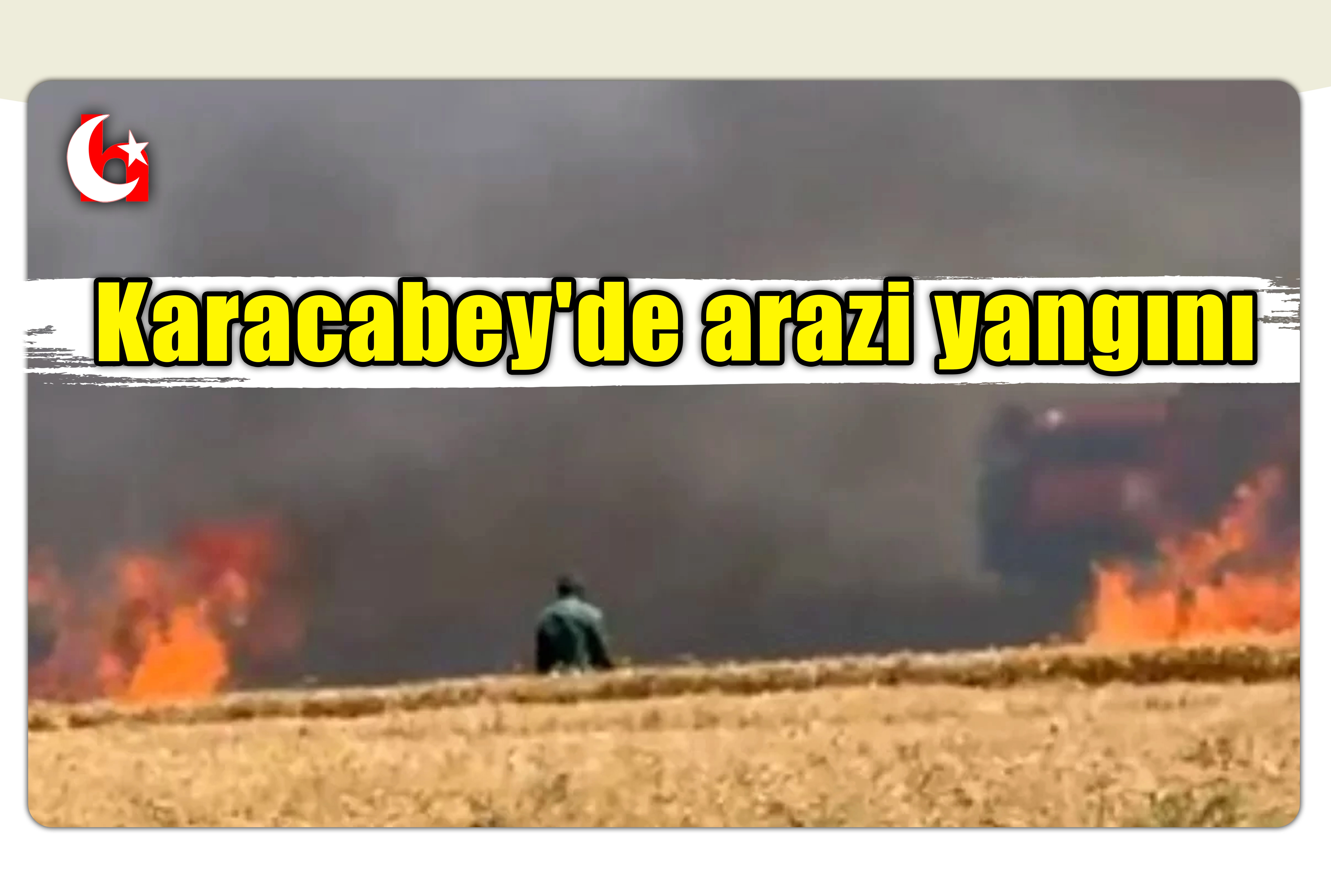 Karacabey'de arazi yangını