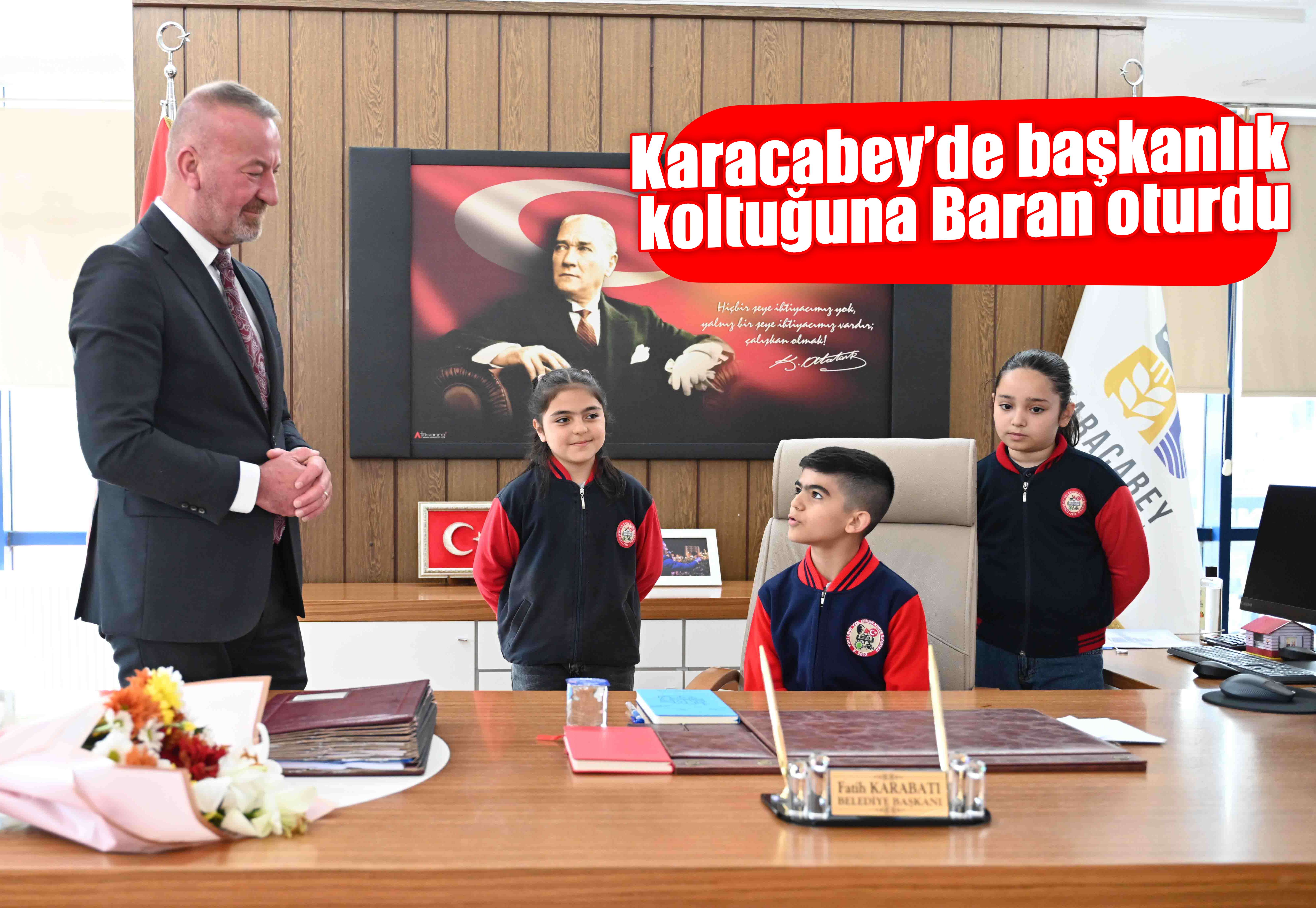 Karacabey’de başkanlık koltuğuna Baran oturdu