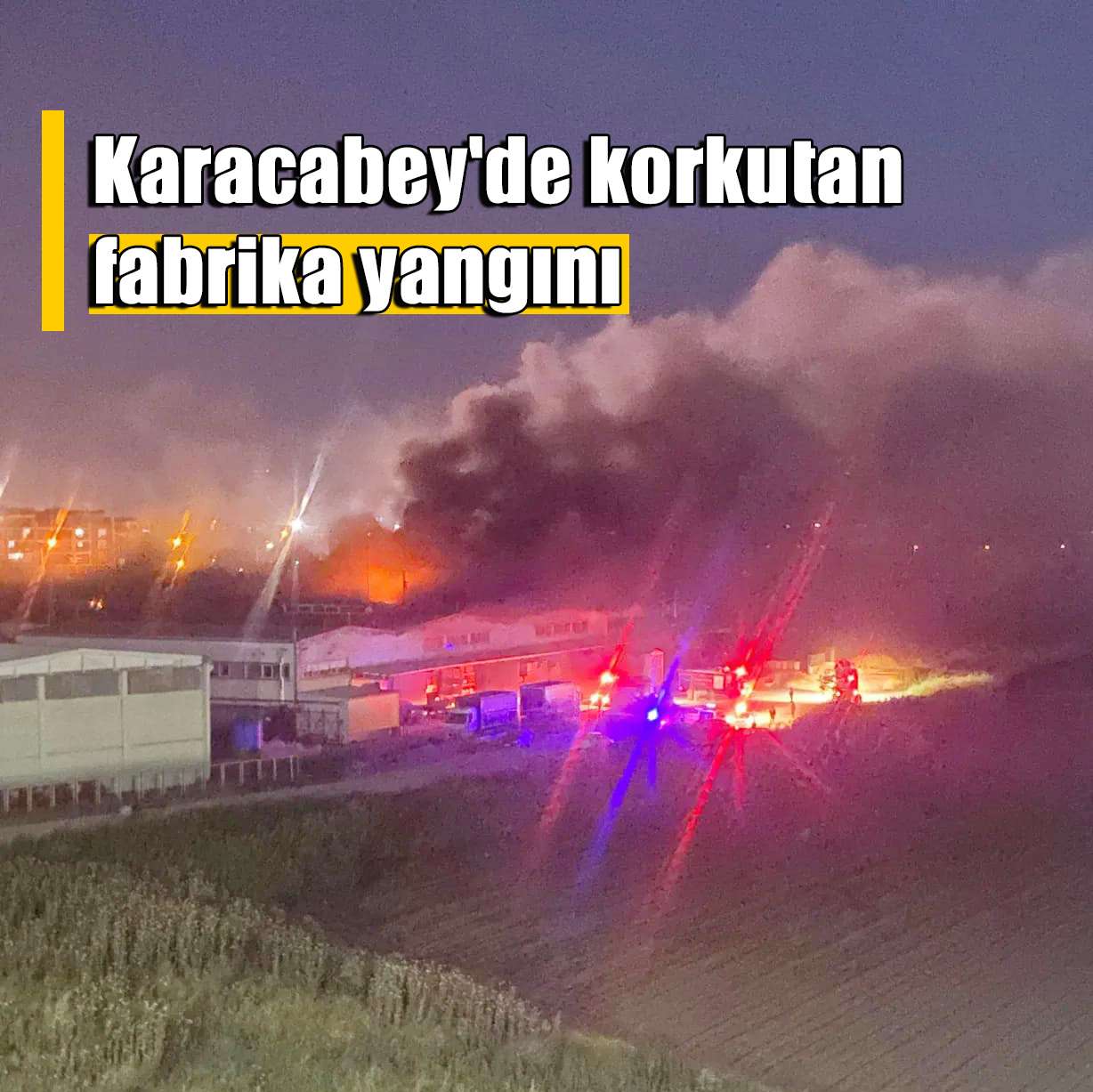 Karacabey'de korkutan fabrika yangını