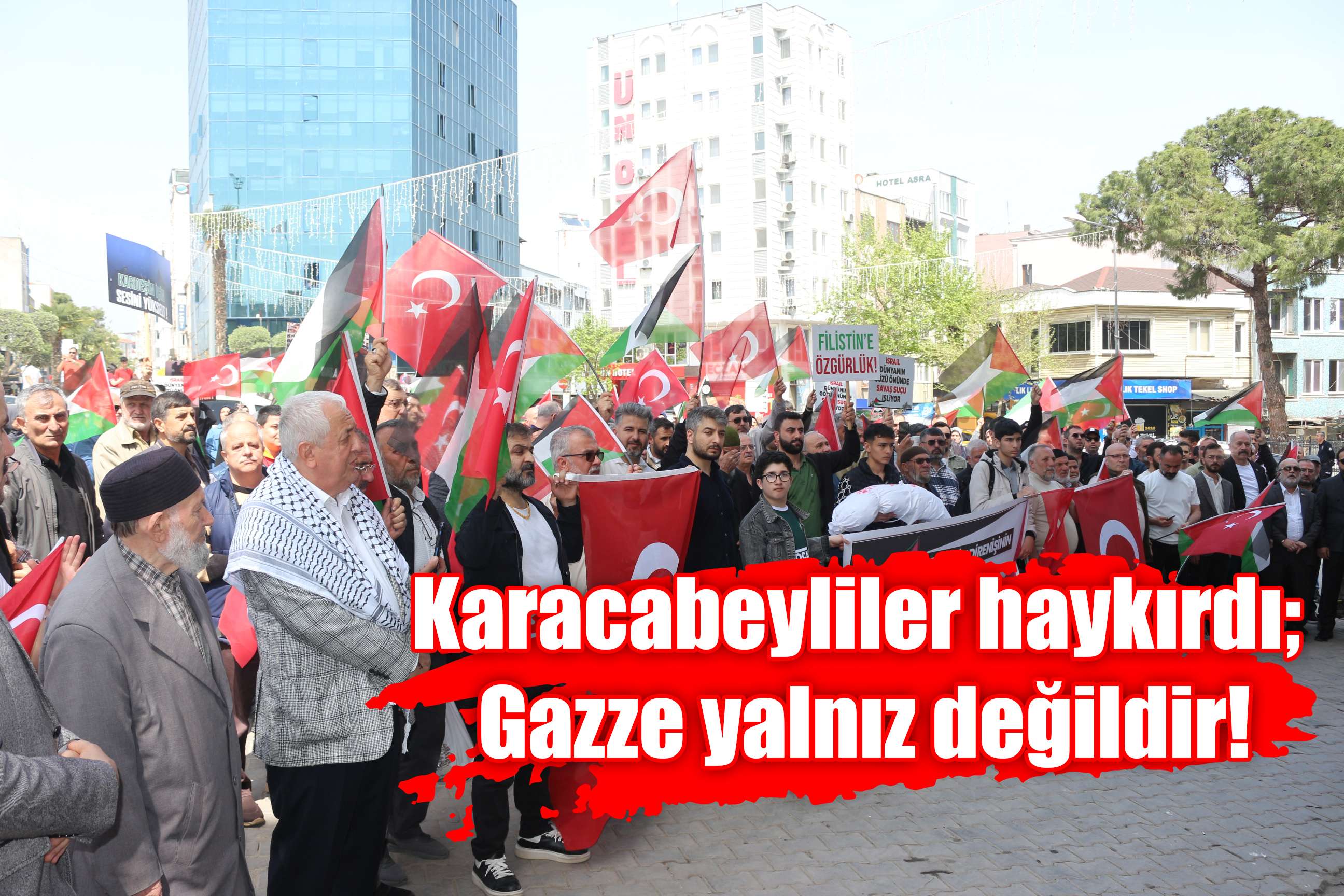 Karacabeyliler haykırdı; Gazze yalnız değildir!