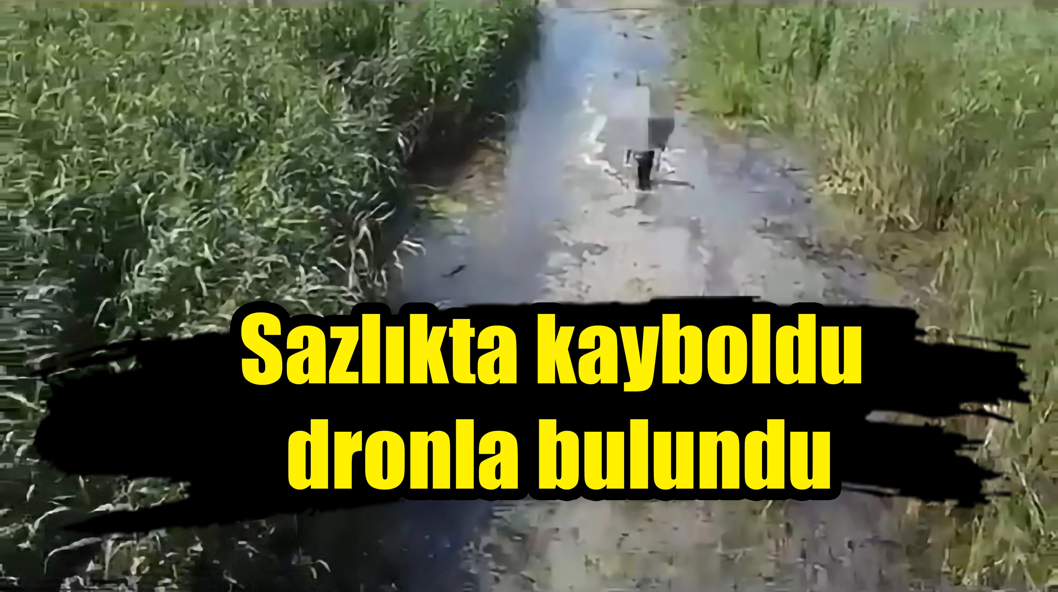 Sazlıkta kayboldu dronla bulundu
