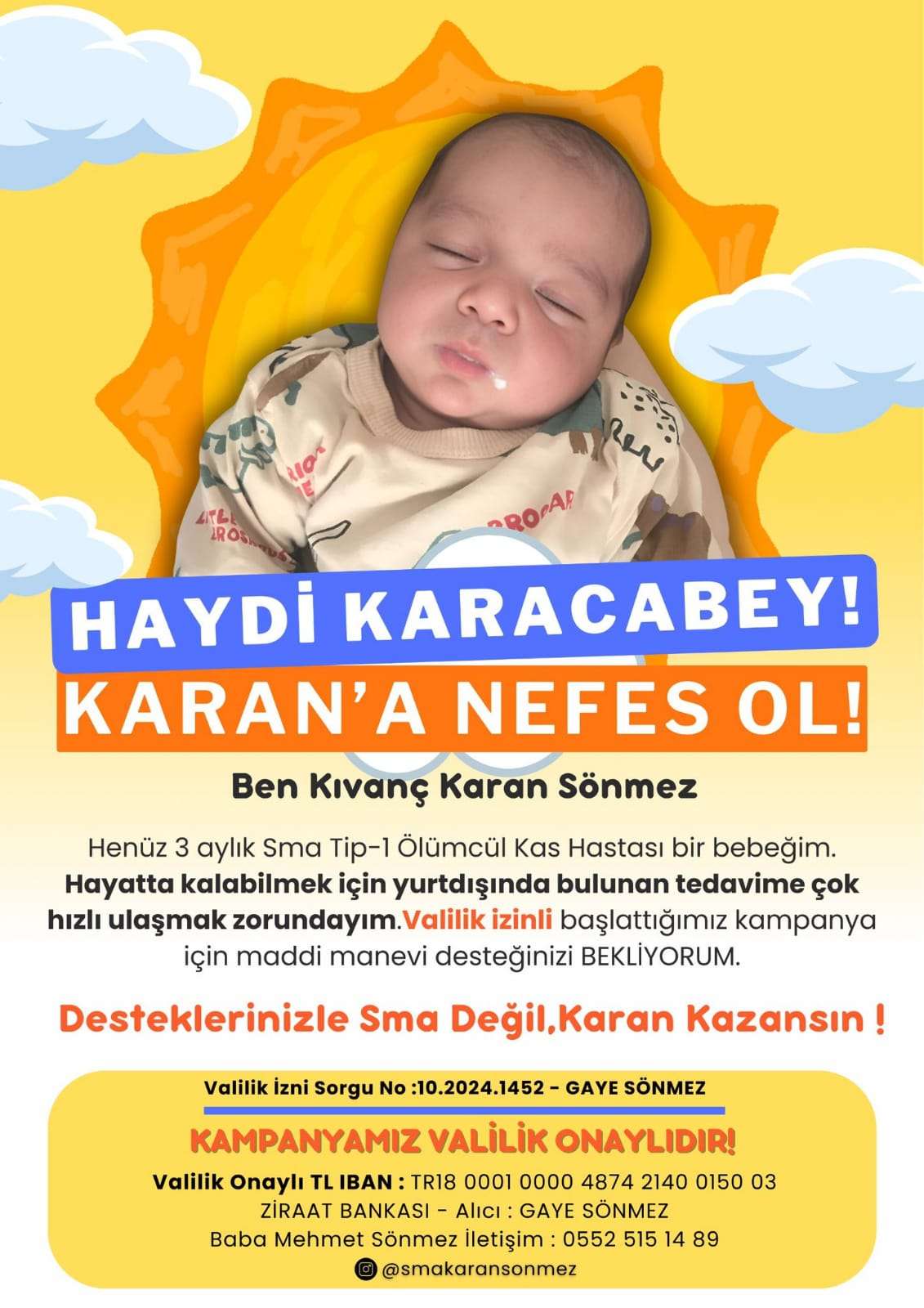 SMA HASTASI KIVANÇ KARAN YARDIM BEKLİYOR!