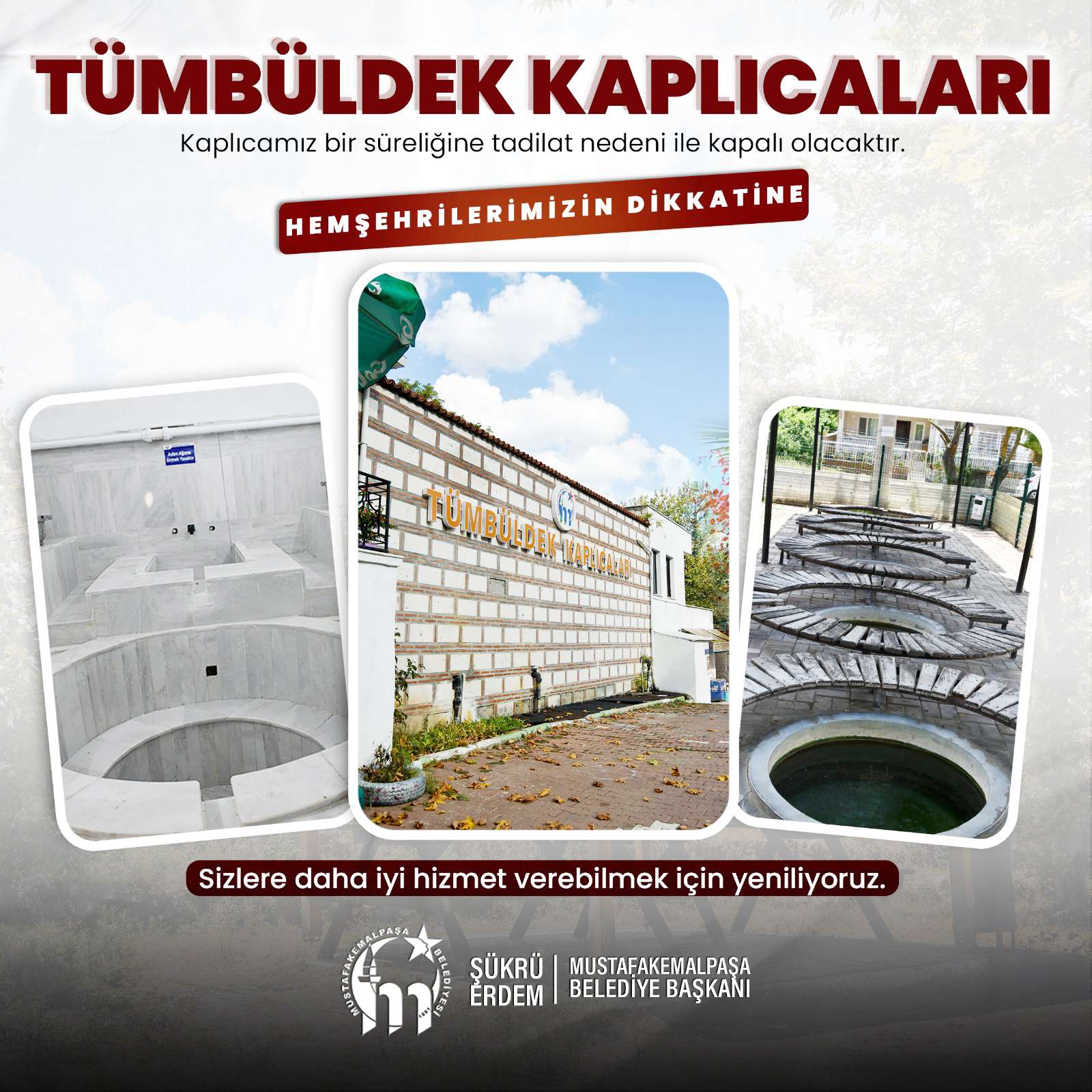 Tümbüldek Kaplıcaları tadilatta