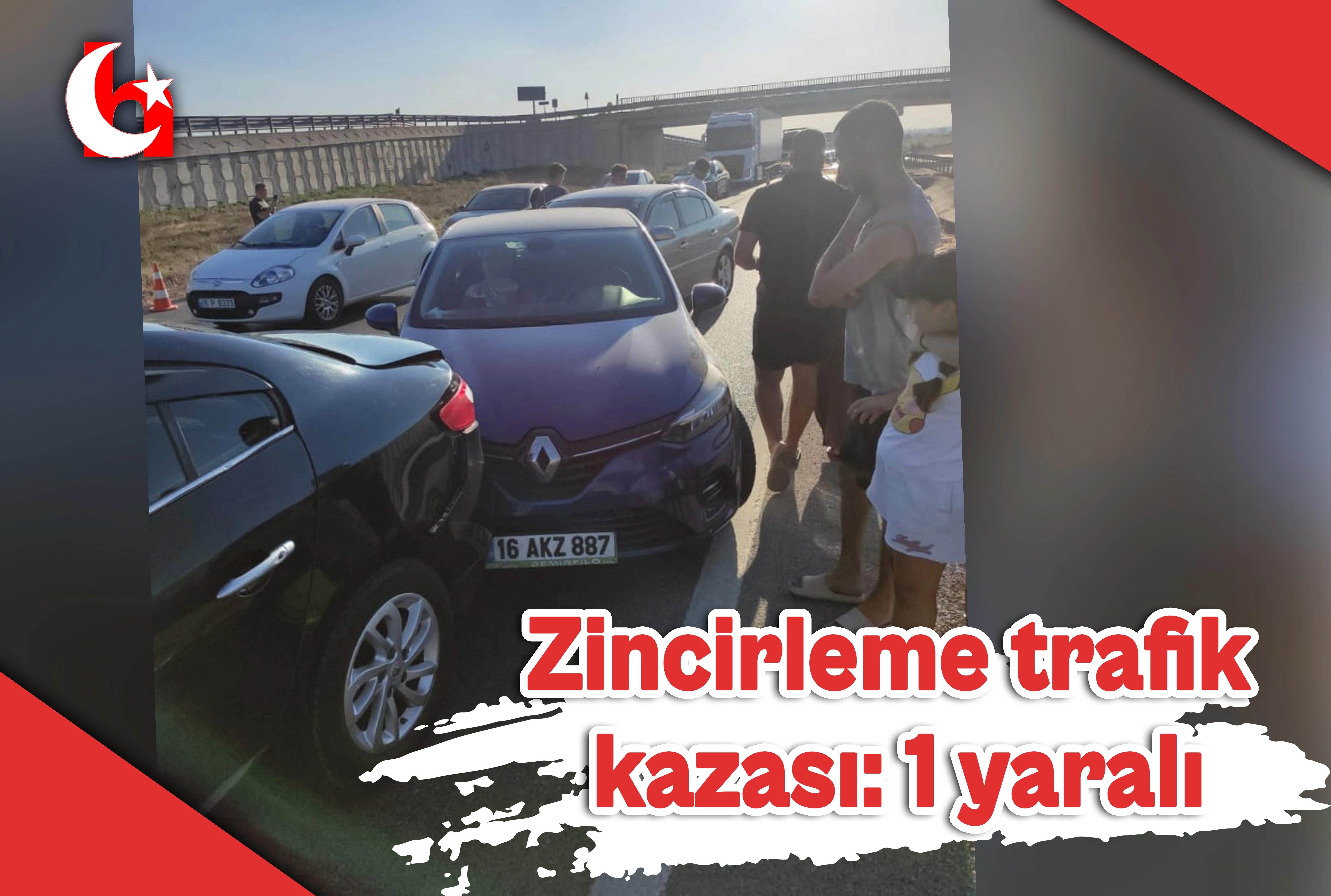 Zincirleme trafik kazası: 1 yaralı