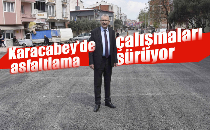 Karacabey’de asfaltlama çalışmaları